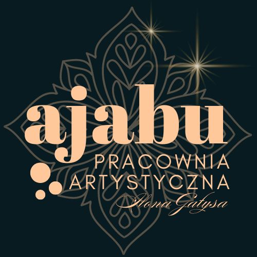 AJABU, logo złote, pracownia artystyczna, Wrocław