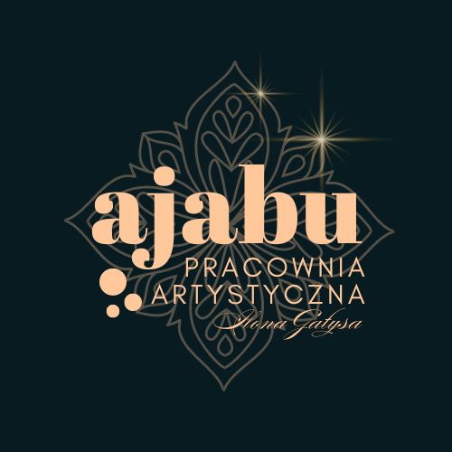 AJABU, logo złote, pracownia artystyczna, Wrocław